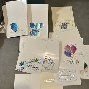 Gallery Collection assortment (22) cards and (26) envelopes Birthday Cards- Foil